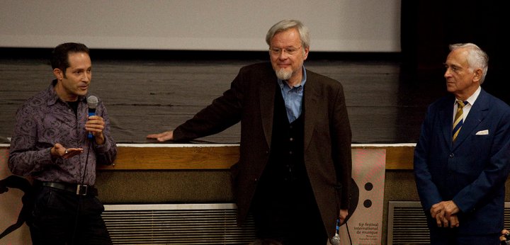 Mark Ainley, Philippe Roger, Grigore Bargauanu after the screening